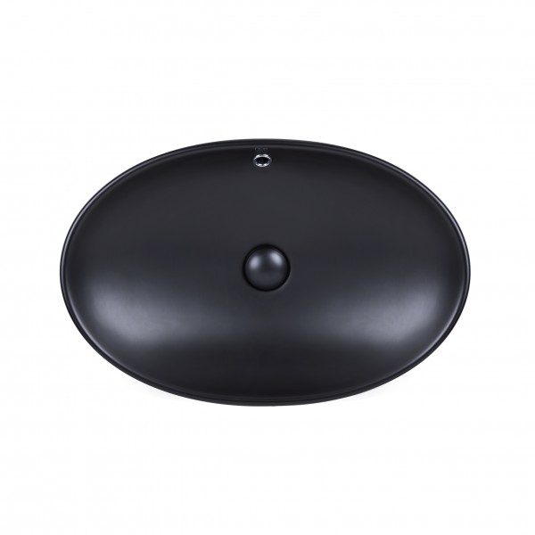 

Раковина-чаша Qtap Dove 625х415х150 Matt black с донным клапаном QT063077MBMB