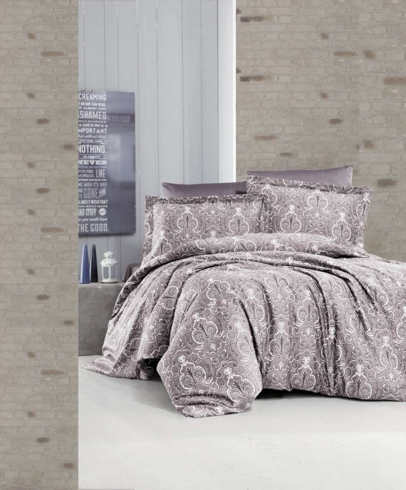 

Постельное белье из люкс сатина First Choice S-236 Delmor lilac евро m016572