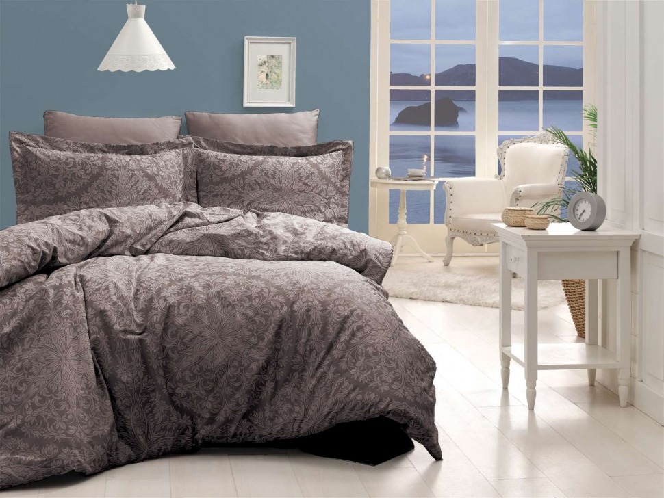 

Постельное белье из люкс сатина First Choice S-112 Vanessa kahve евро m017886