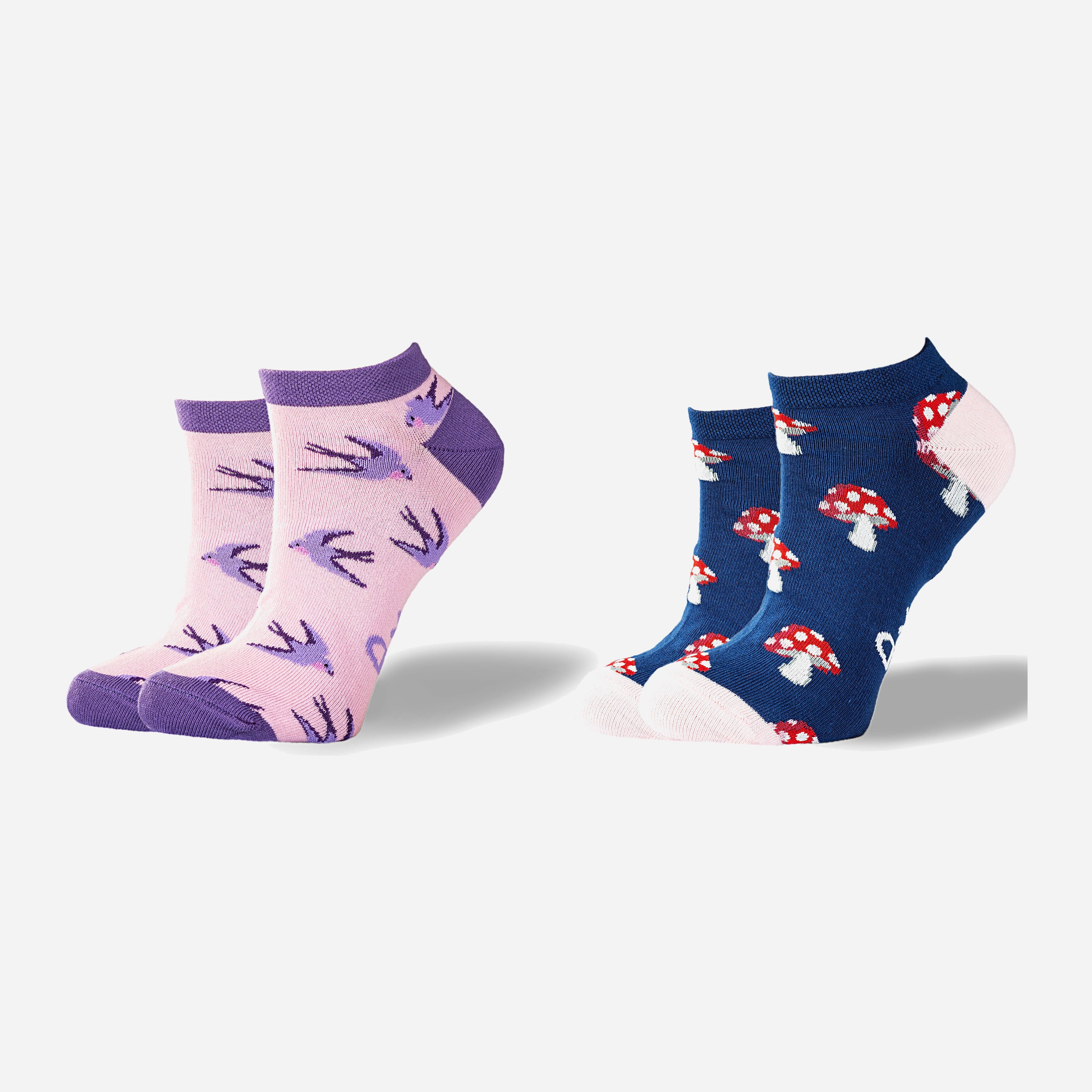 

Носки GoodSox 322 Purple bird + Amanita 35-40 р 2 шт Разноцветные