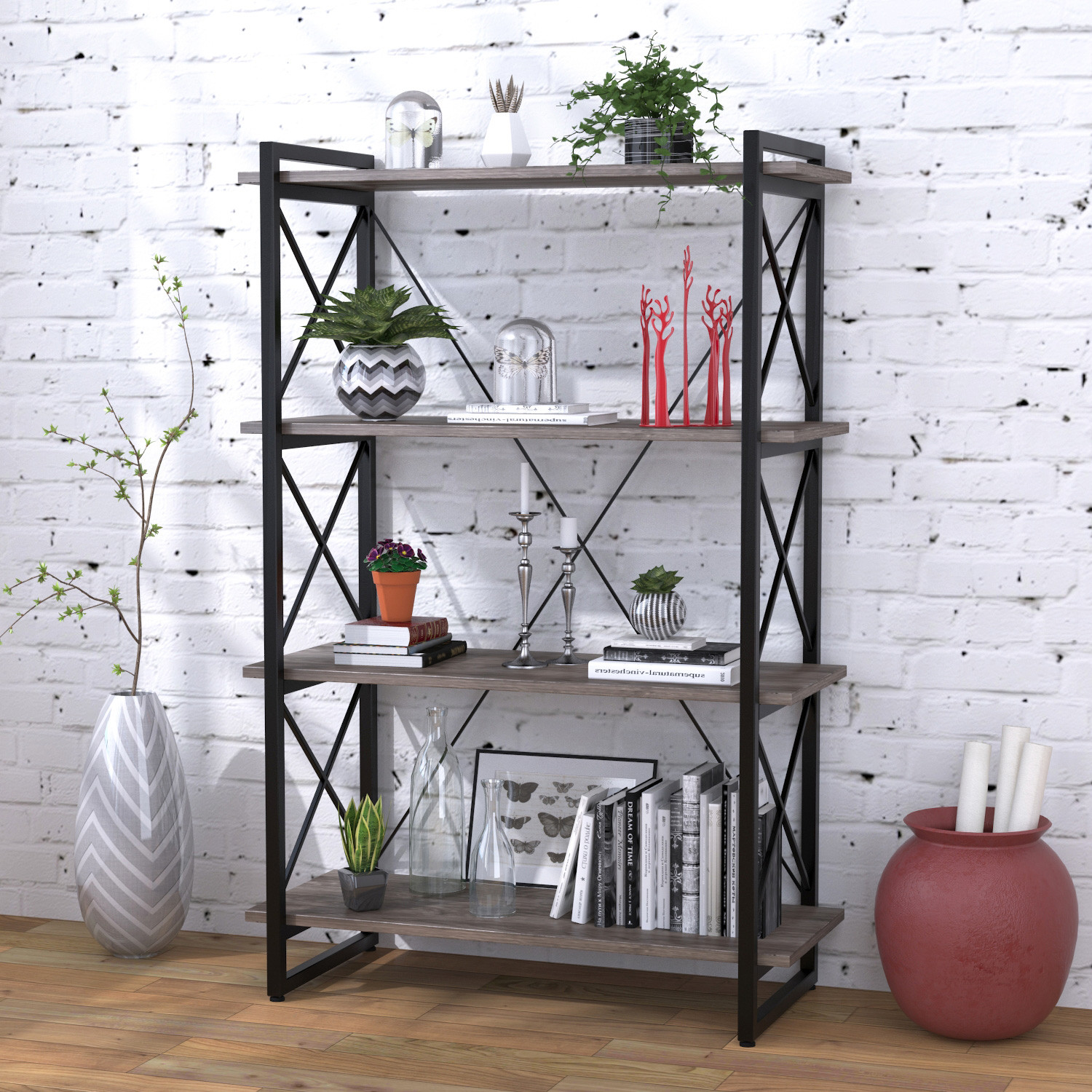 

Стеллаж Скиф-4-920 Loft Design Дуб Палена