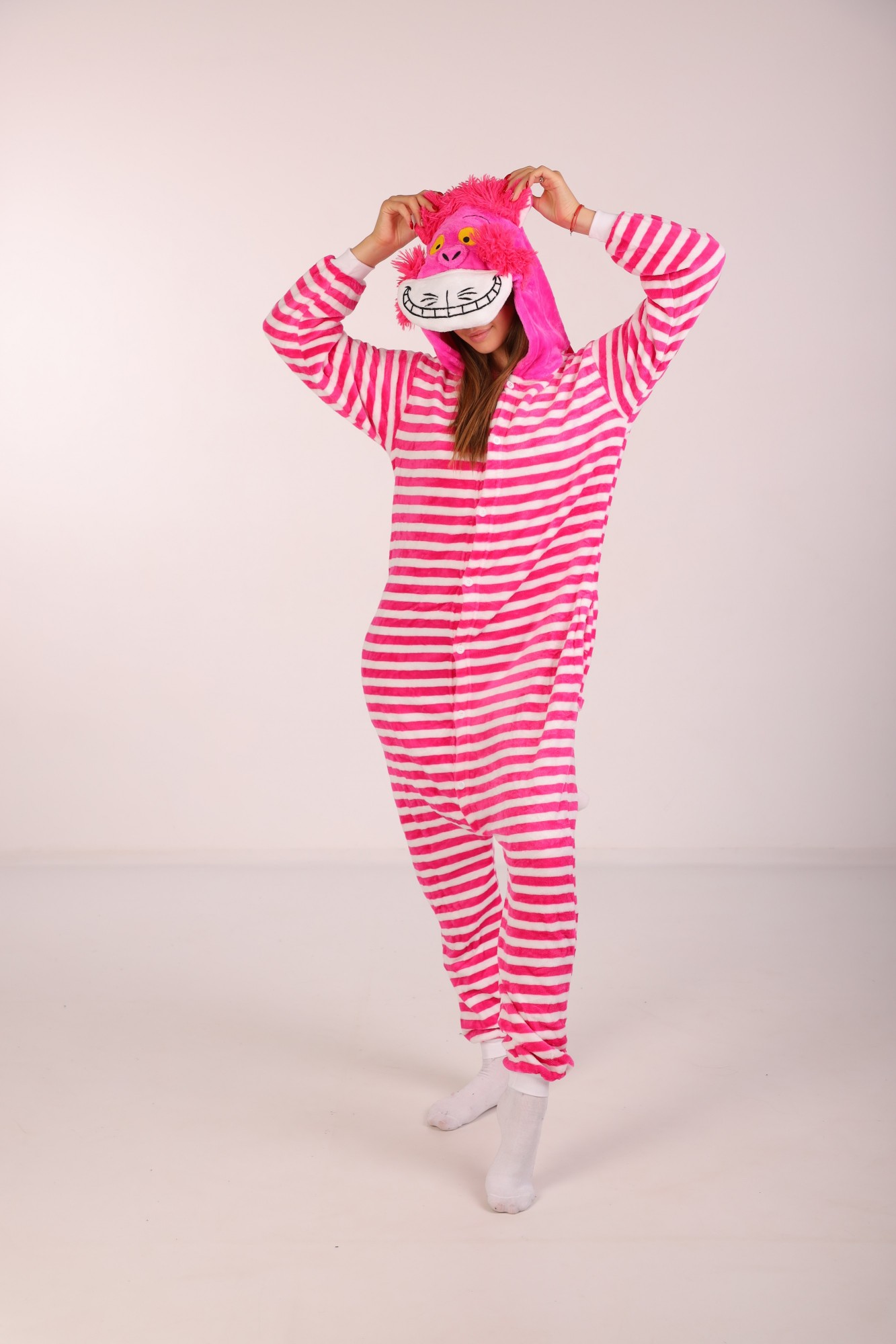 

Пижама Кигуруми Kigurumi Чеширский Кот Для Детей И Подростков Розовый 145-155 см. (1033/1)