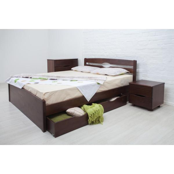 

Кровать Олимп Лика LUX с двумя ящиками 180x190 Венге