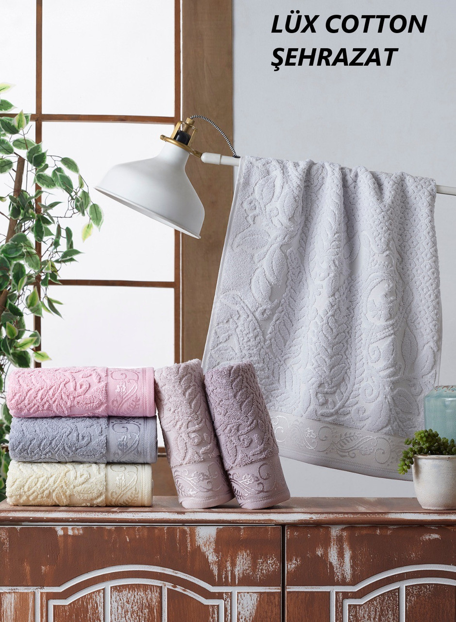 

Набор махровых турецких банных полотенец Cestepe Lux Cotton Sehrazat 70х140 см