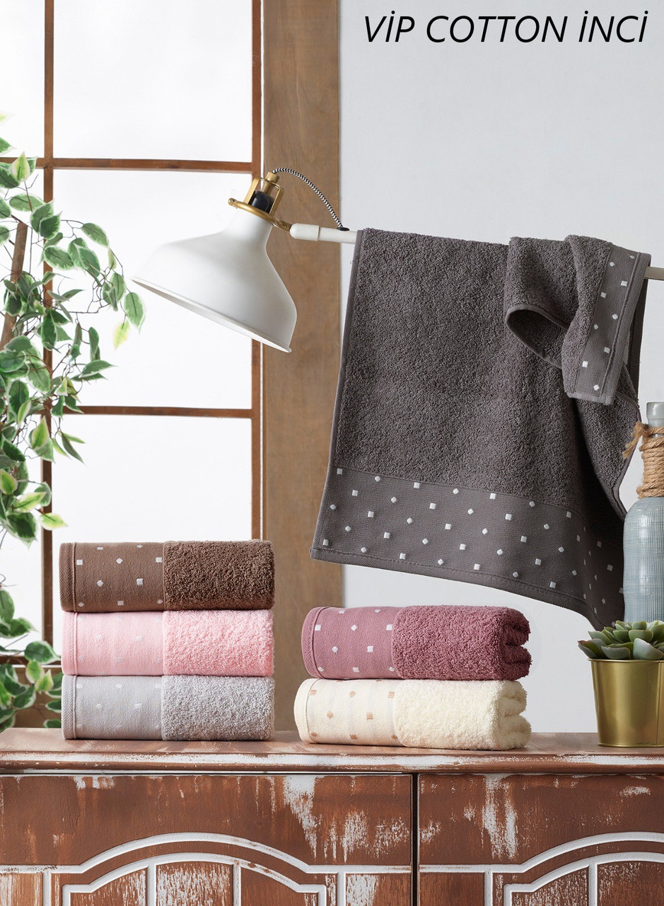 

Набор махровых турецких банных полотенец Cestepe VIP Cotton Inci 70х140 см