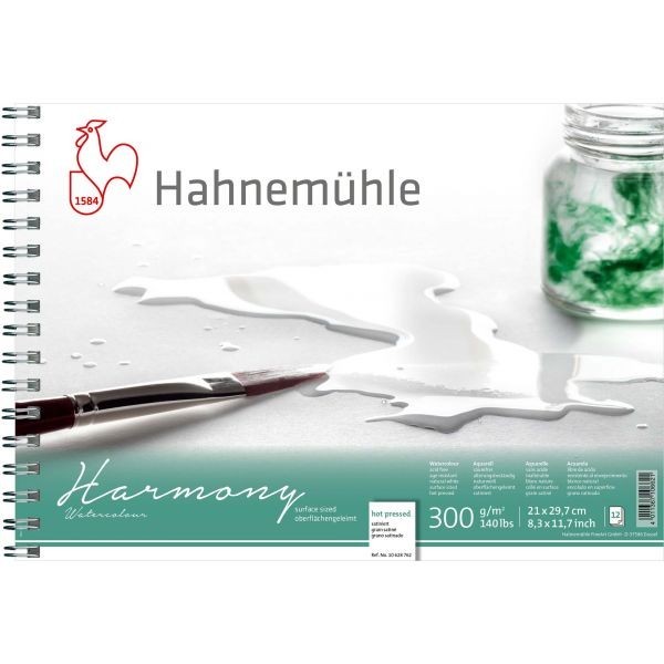 

Альбом для акварели на спирали Hahnemuhle Harmony 12л 300г А4 HP