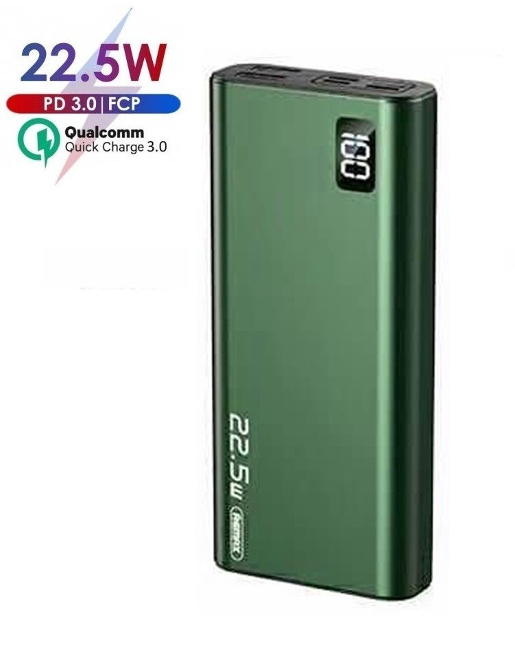 

Павербанк Remax Mini Pro 15000 mAh 22.5W PD+QC Fast Charging Green