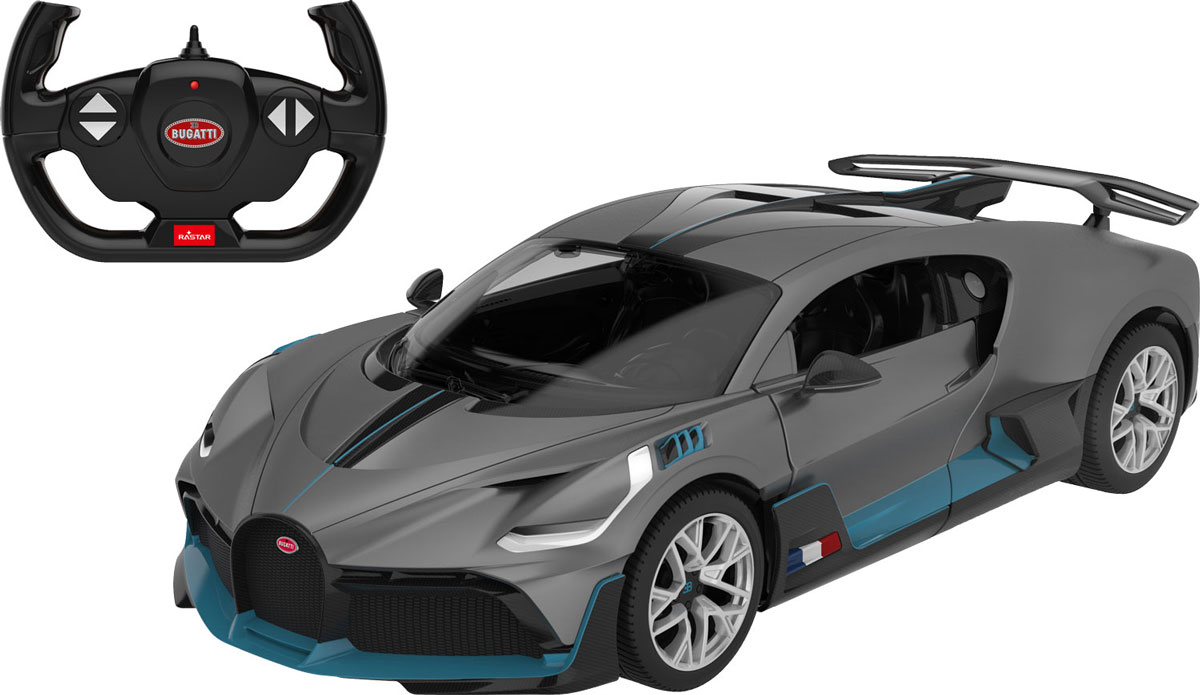 

Машинка на радиоуправлении Rastar Растар Bugatti Divo 1:14 серый (454.00.27)