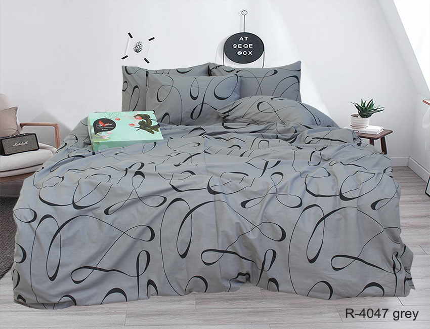 

Евро комплект постельного белья R4047grey