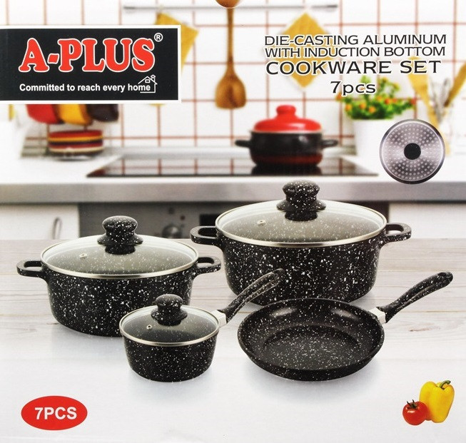 

Набор Кастрюль МРАМОР 7 Предметов