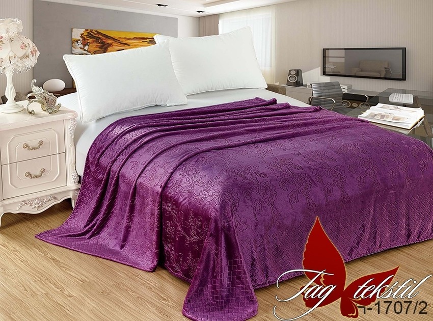 

Плед велсофт тиснение TAG tekstil JH1707-2 200х220 см