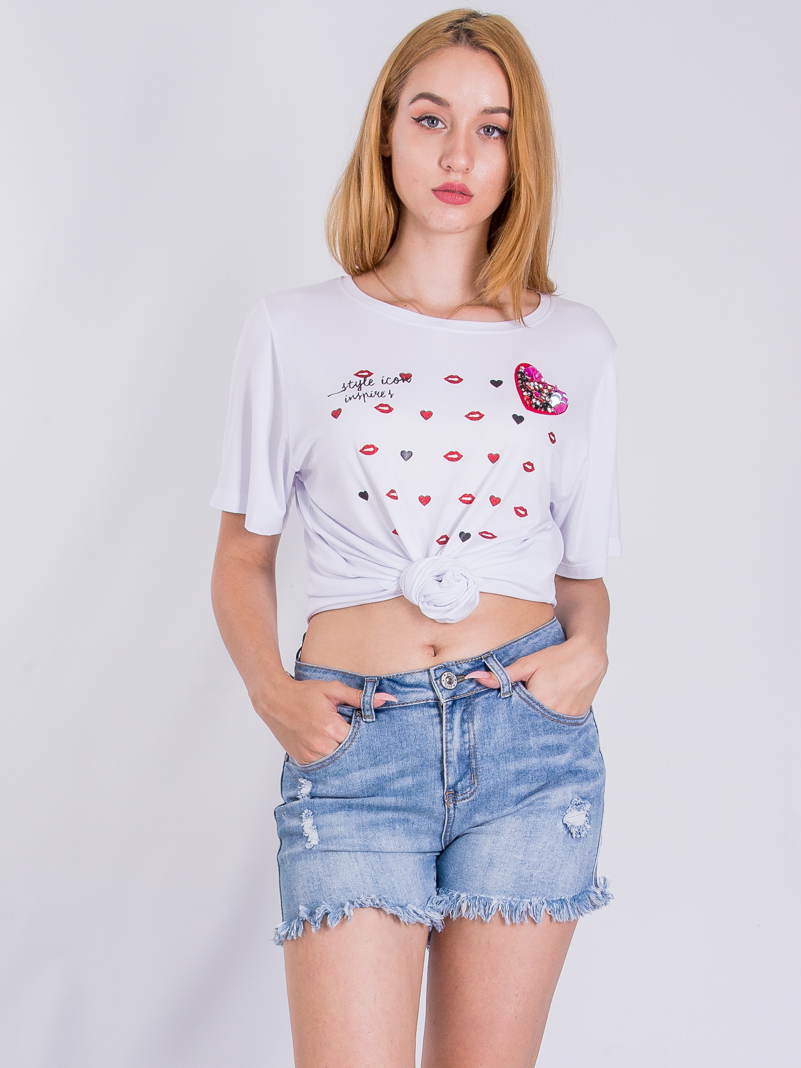 

Футболка kiss Sarah Chole 3655M18307  Белый, Футболка kiss Sarah Chole 3655M18307 S Белый