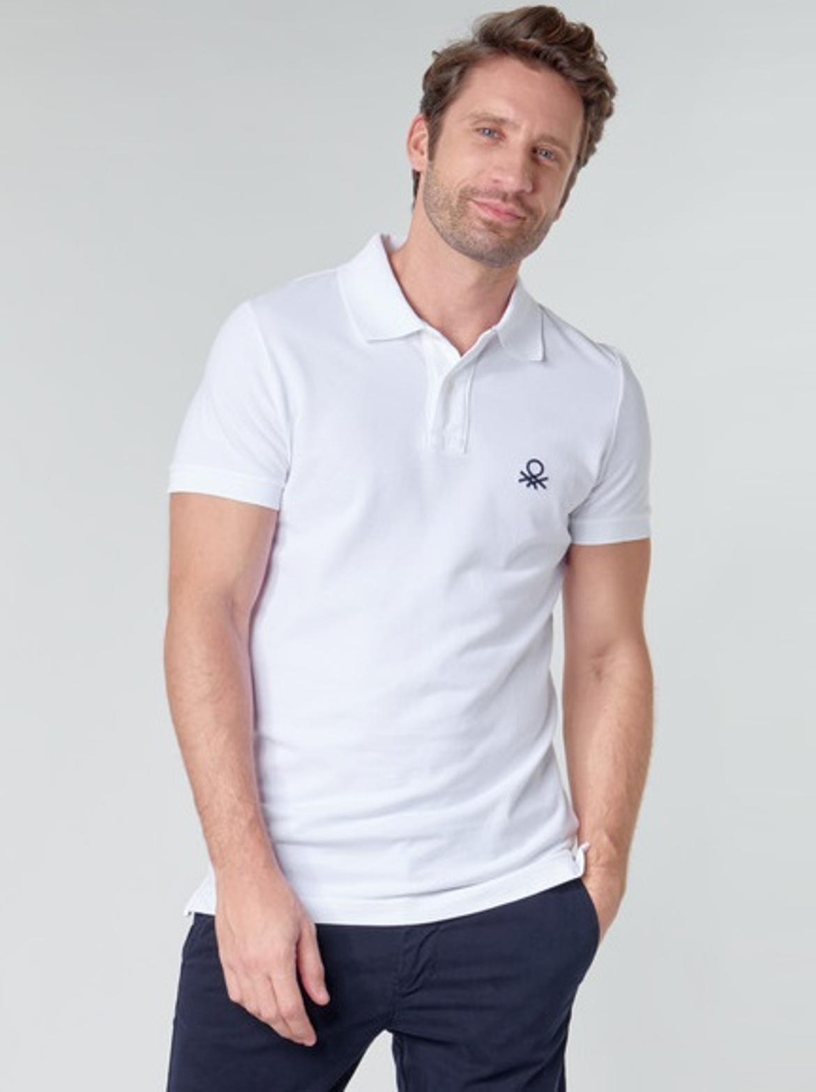 

Поло Benetton 3YY8J3075  Белый, Поло Benetton 3YY8J3075 XL Белый