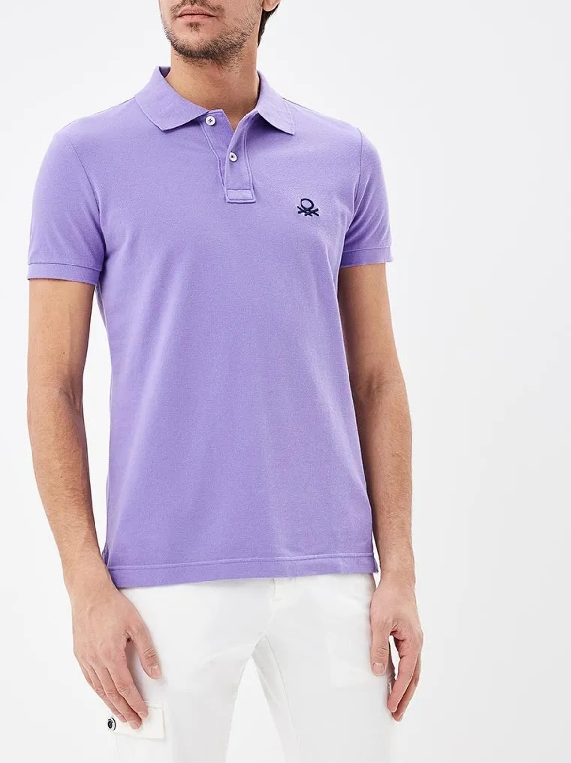 

Поло Benetton 3089J3129  Фиолетовый, Поло Benetton 3089J3129 S Фиолетовый
