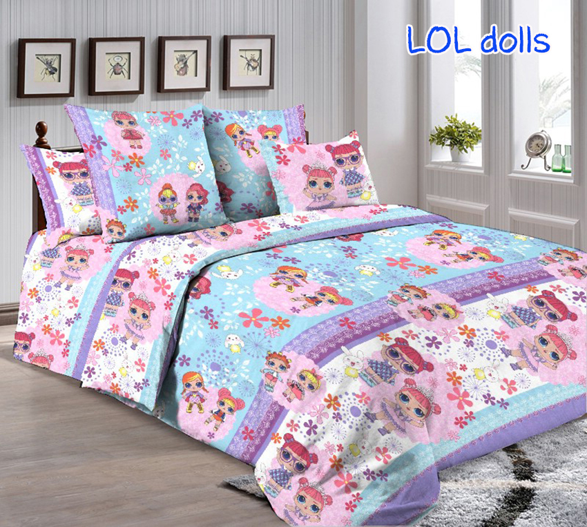 

Подростковый 1,5-спальный комплект постельного белья Lol dolls (160 х 220 см)
