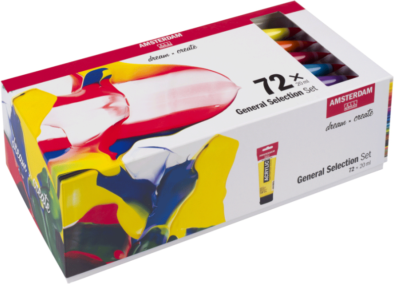 

Набор акриловых красок Royal Talens Amsterdam General Selection 72 цветов по 20 мл (8712079456832)