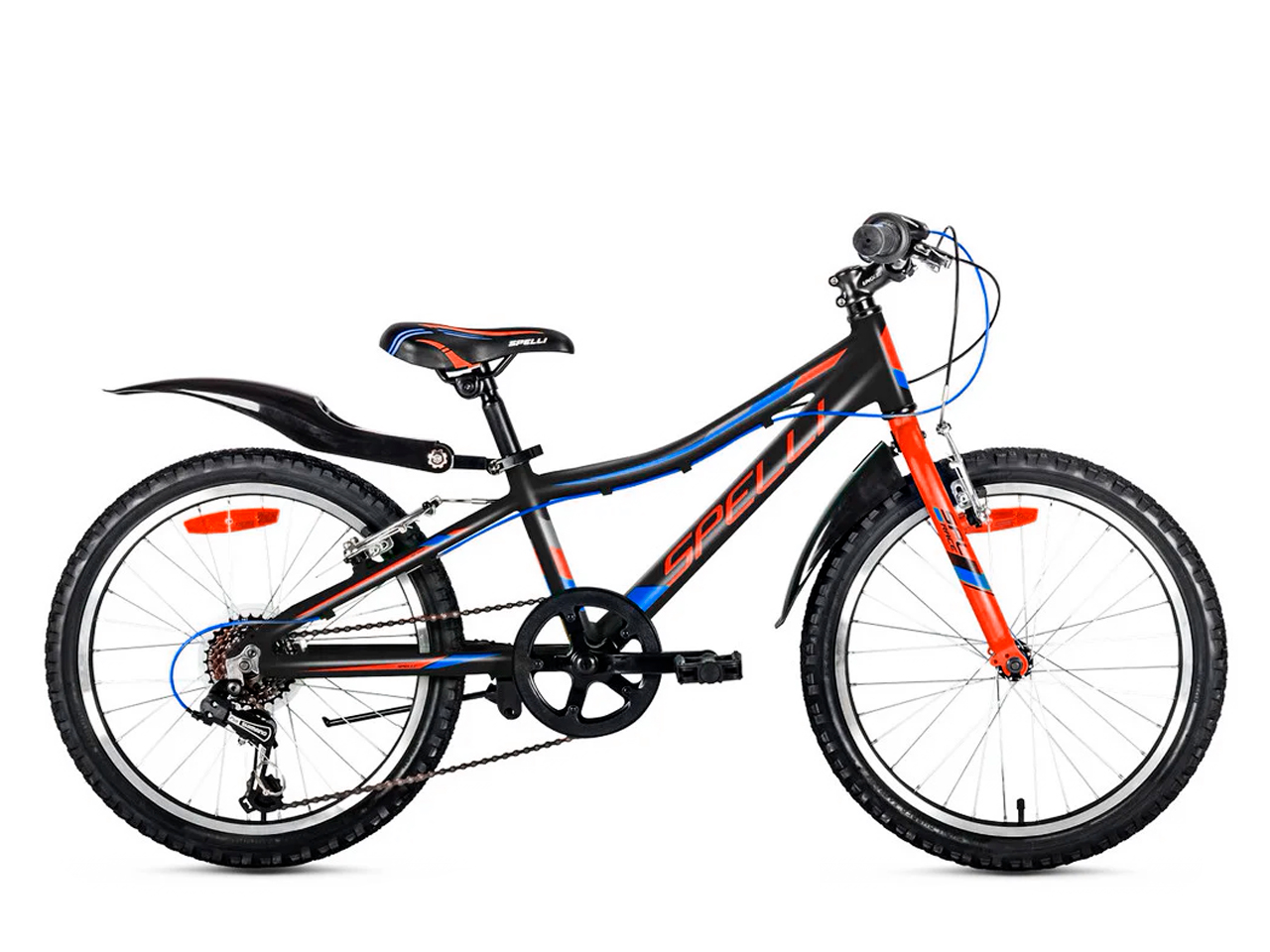 

Велосипед Spelli Active Boy 20" (черный/синий/оранжевый, 2021)