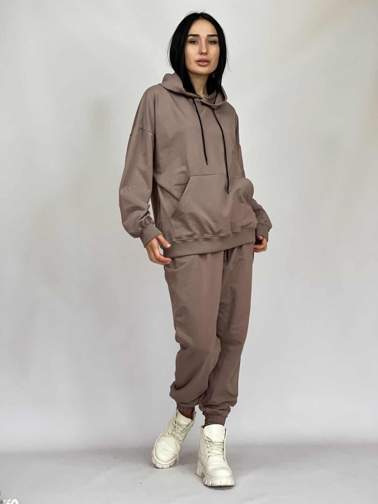 

Худи оверсайз базовый Двунитка XXS Капучино (bd1205-260)