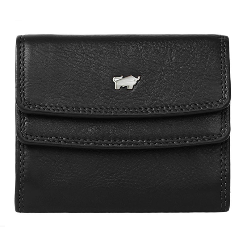 

Портмоне женское Braun Bueffel GOLF 2.0 на кнопке 4 к. size S чёрное 10х8.5 см (90115-051-010)