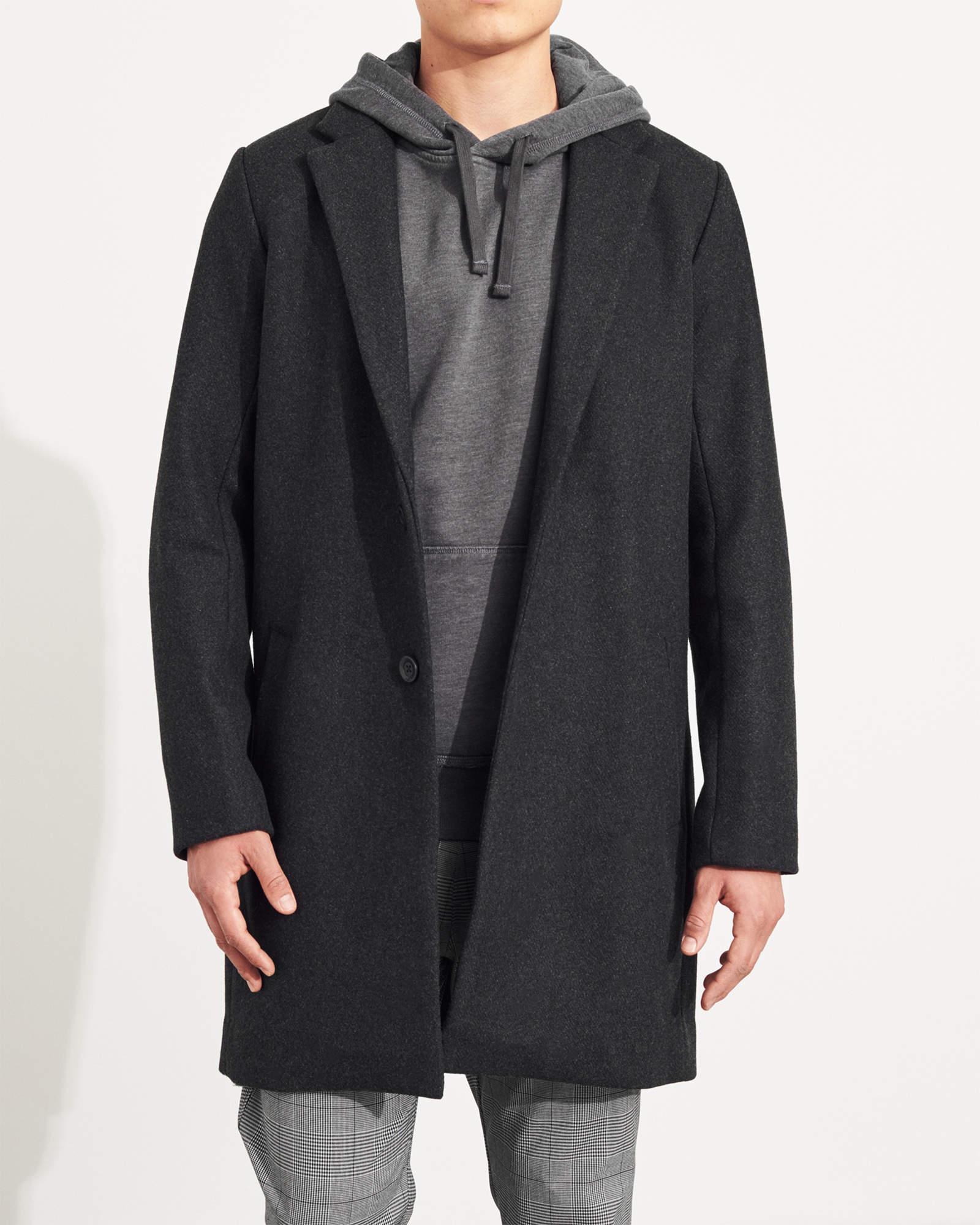 

Пальто мужское демисезонное - пальто Hollister HC8182M  Темно-серый, Пальто мужское демисезонное - пальто Hollister HC8182M L Темно-серый