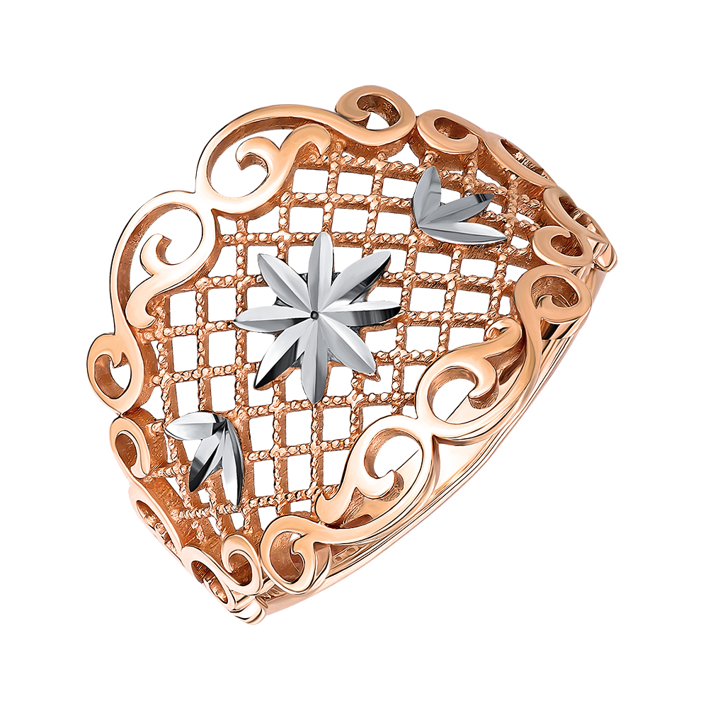 

Кольцо из золота в комбинированном цвете 000141509 17.5 размера