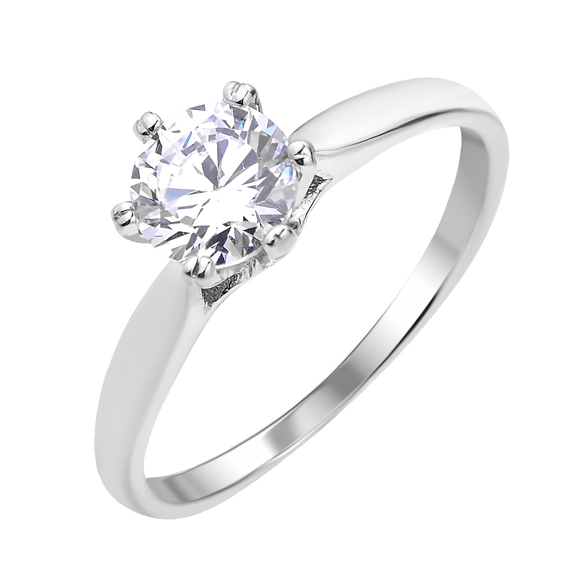 

Серебряное кольцо с кристаллом циркония 000112675 17.5 размера