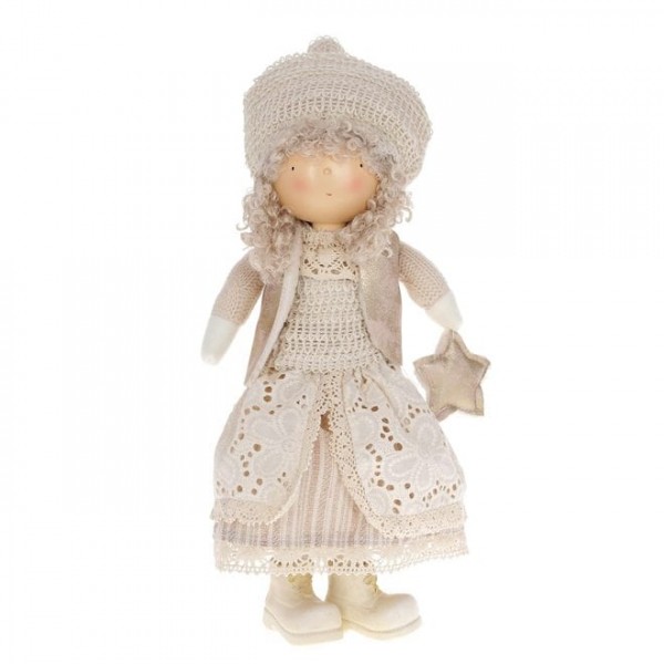 

Фигурка новогодняя Девочка с звездочкой 38 см. Flora 12714 (NAT09088)