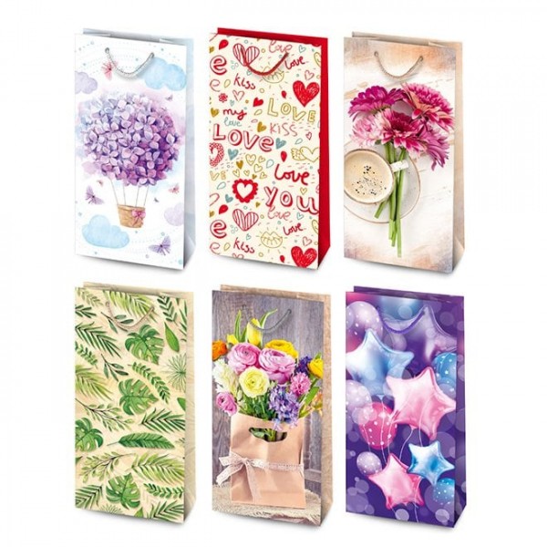 

Подарочный пакет Пакет подарочный микс 10х6х21 (10 шт.) Flora 8454 (NAT09146)