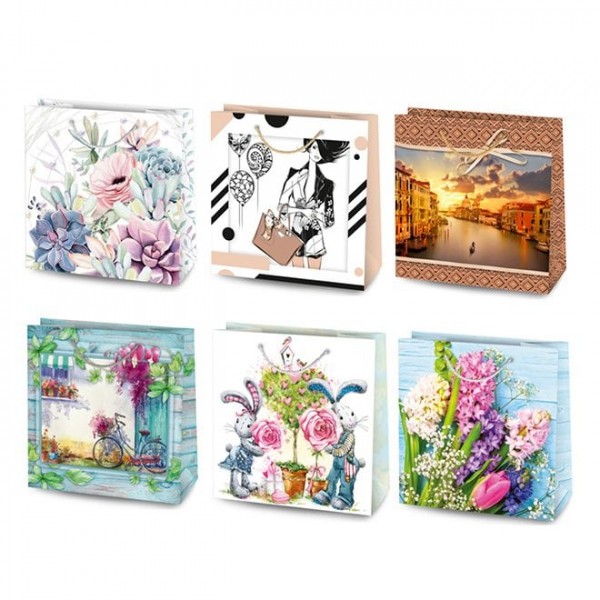 

Подарочный пакет Пакет подарочный микс 16х7,5х16 (10 шт.) Flora 8432 (NAT09149)