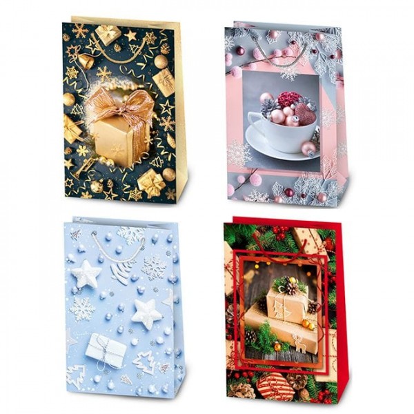 

Подарочный пакет Пакет подарочный новогодний микс 22,5х11х34,5 (10 шт.) Flora 7945 (NAT09172)