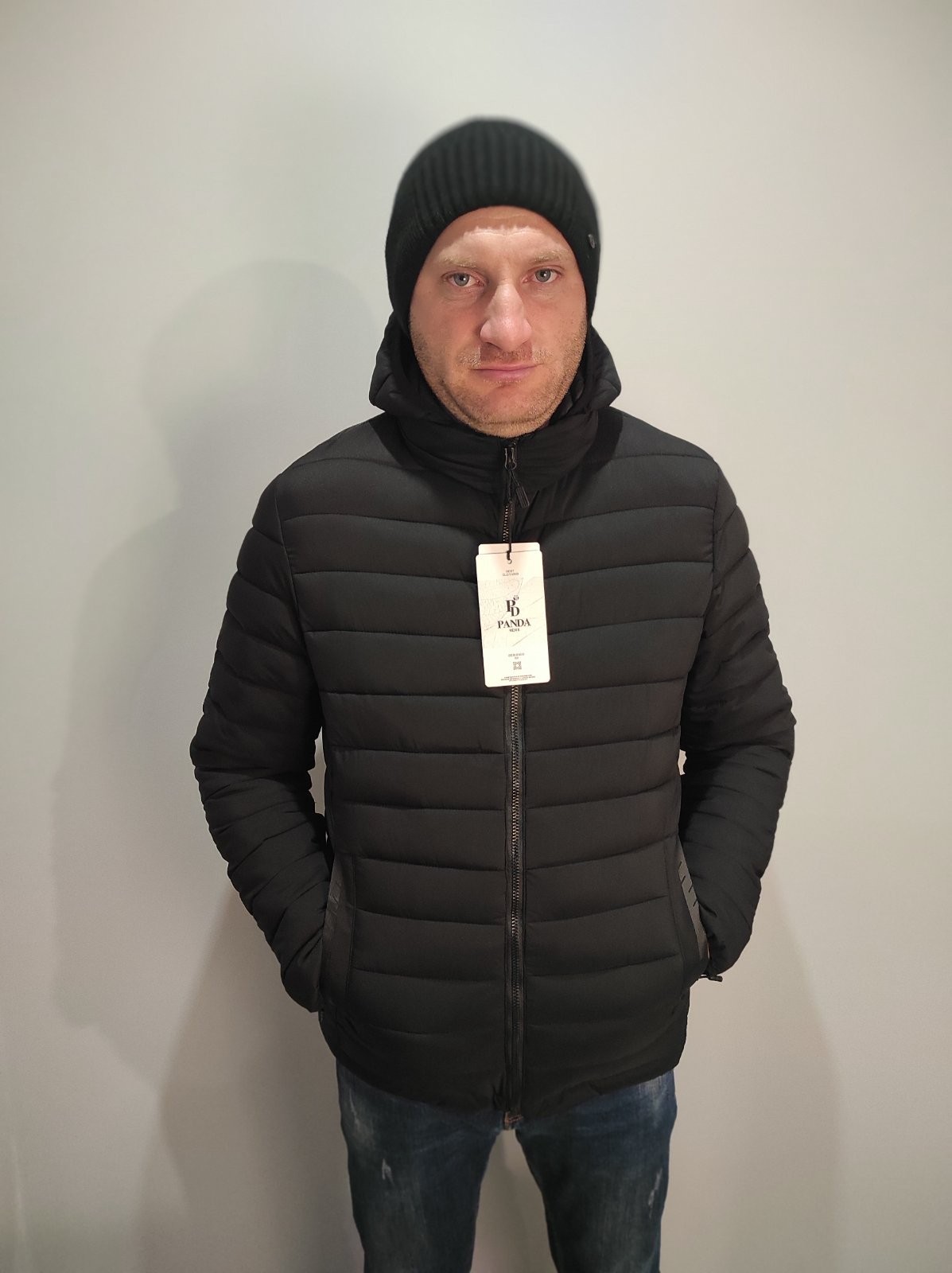 

Мужская демисезонная куртка Panda 9260 black 48