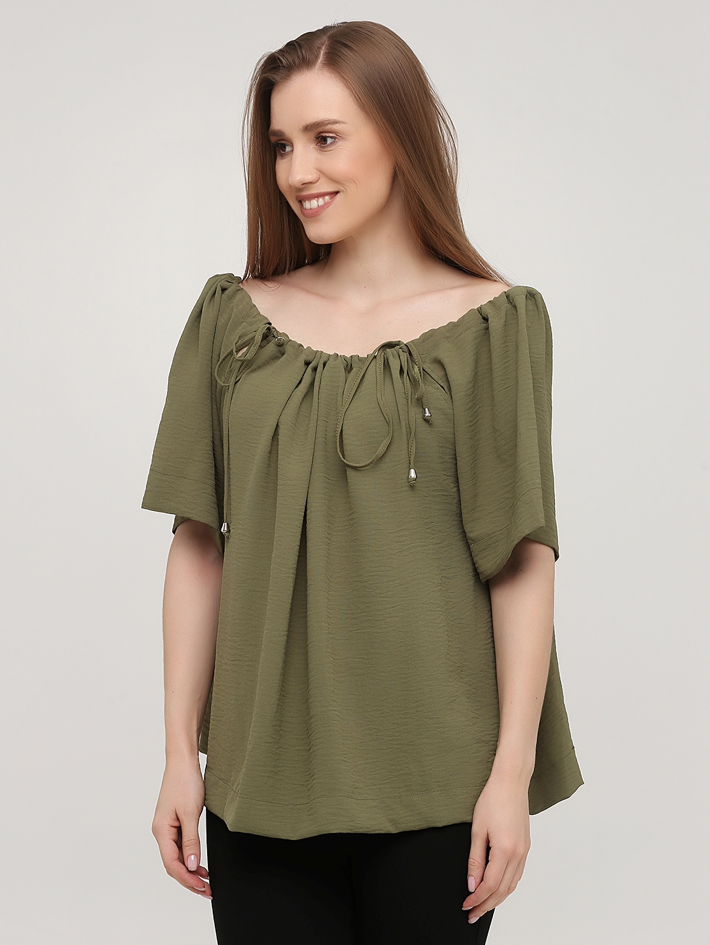 

Блуза BEBE PLUS 23504  Хаки, Блуза BEBE PLUS 23504 One size Хаки