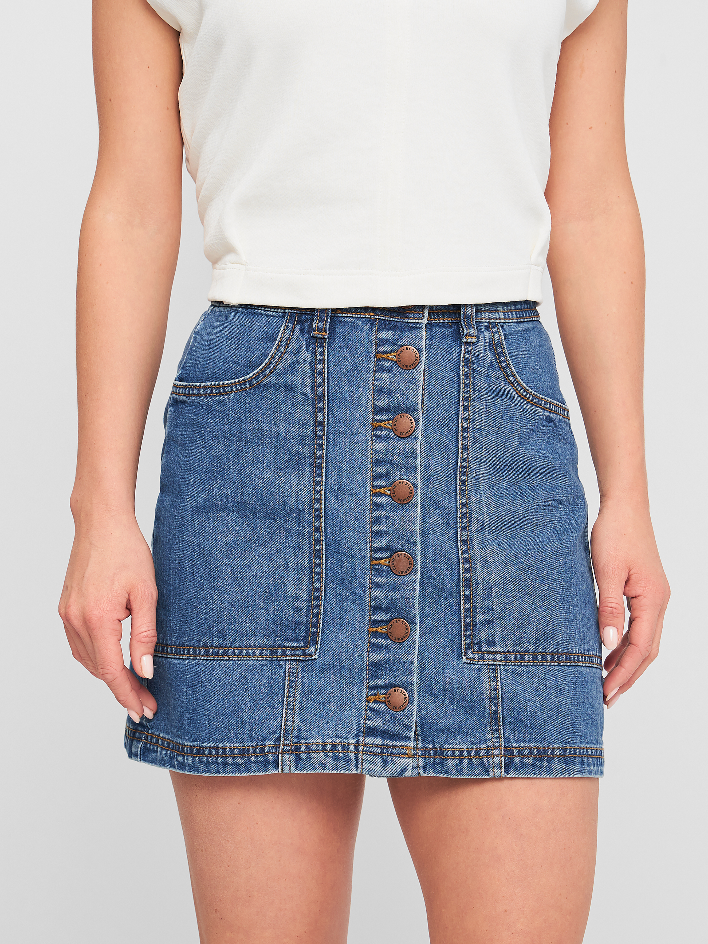 

Юбка джинсовая Stradivarius 5006/678/715 34 Синяя