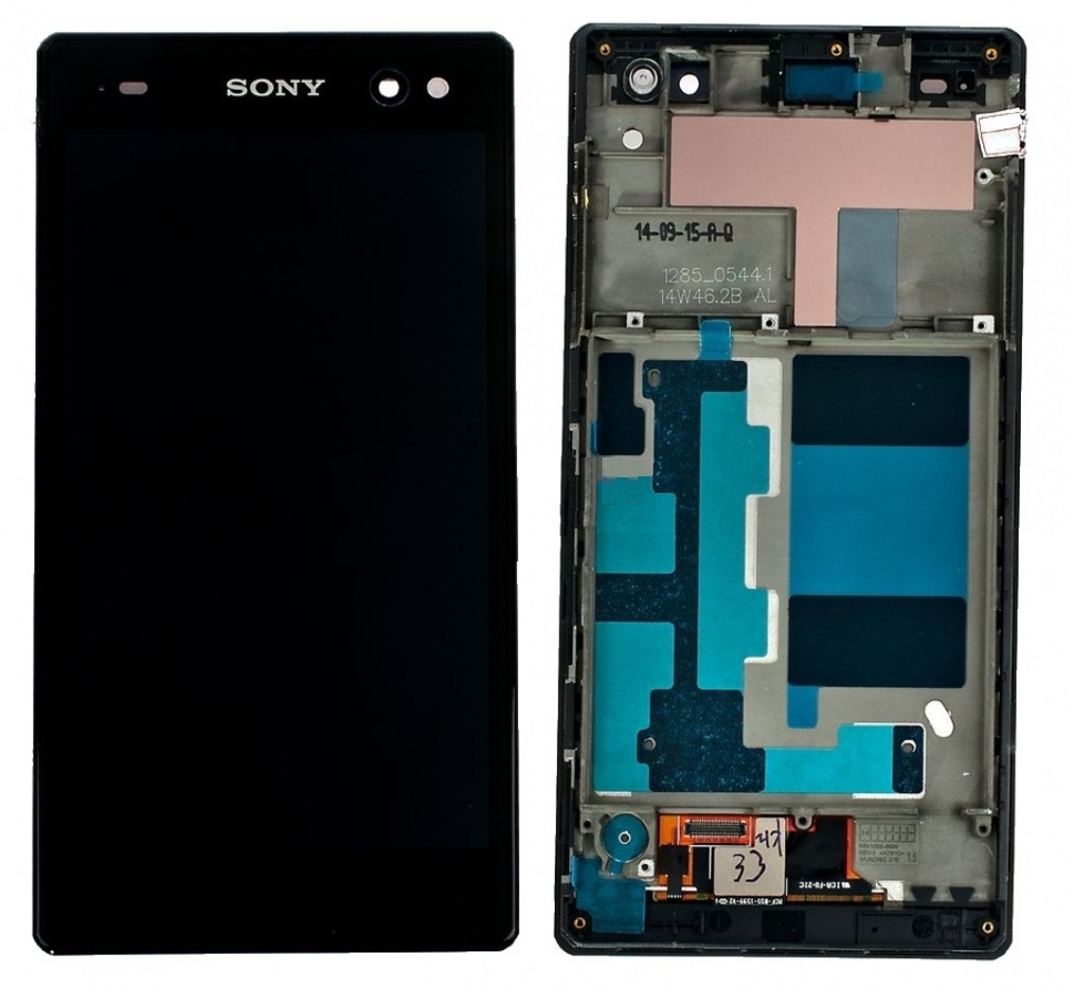 

Дисплей для Sony D2502 Xperia C3 Dual, D2533 с сенсором и рамкой черный
