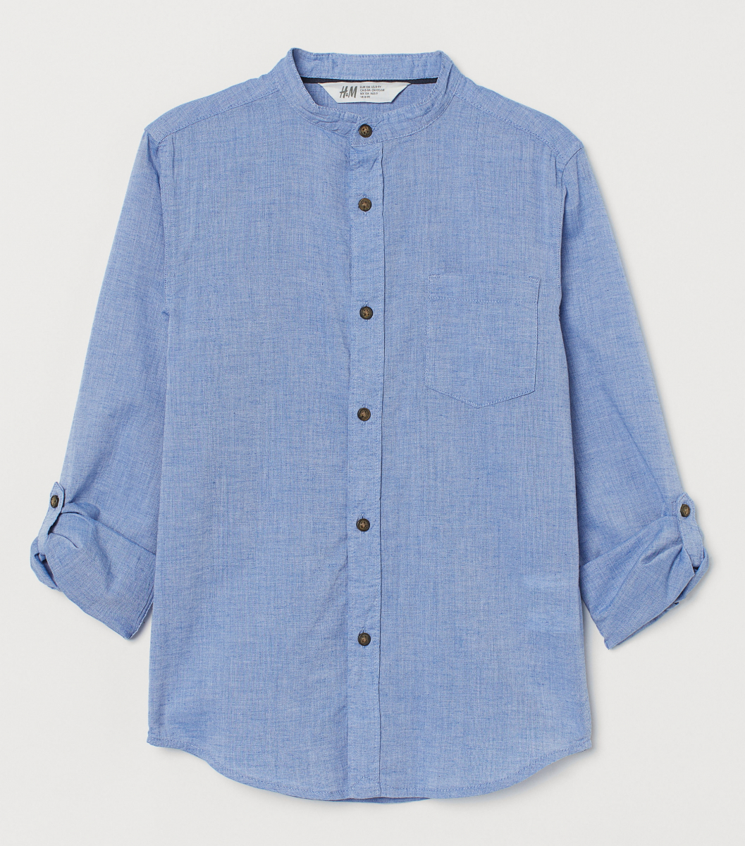 

Рубашка для мальчика H&M 0816794002 134 СМ Голубой 66361