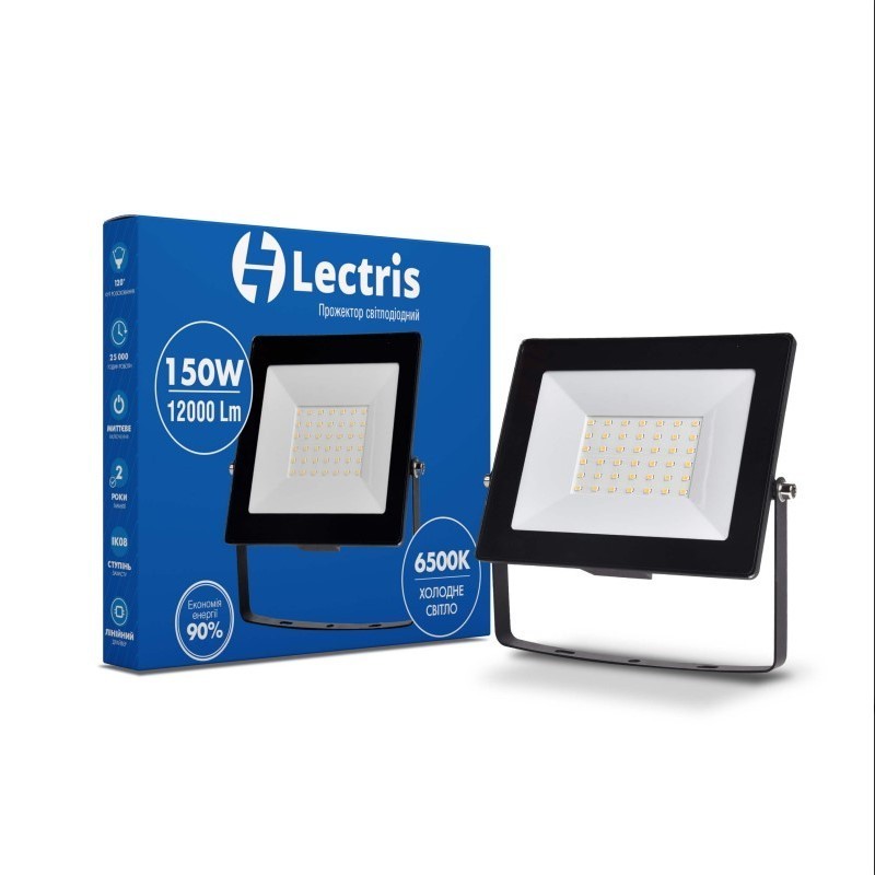 

ПРОЖЕКТОР LED LECTRIS 150W 12000ЛМ 6500K 185-265V IP65
