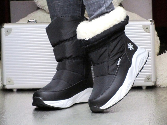 

Дутики женские Saimaoji C19-2-1 Черные термо зимние р.41 (25.5 см) 00690