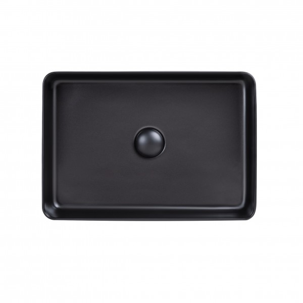 

Раковина-чаша Qtap Tern 500х350х145 Matt black с донным клапаном QT1711A055MB