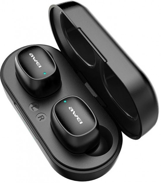 

Беспроводные Bluetooth наушники Awei T13 с зарядным блоком Black (6808)