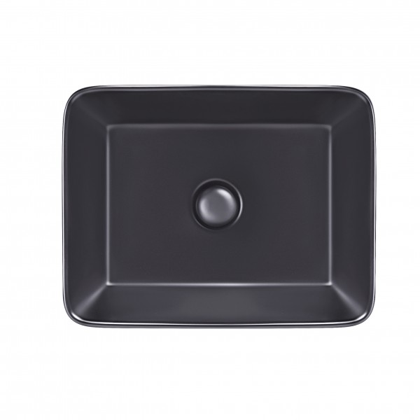 

Раковина-чаша Qtap Tern 475х370х140 Matt black с донным клапаном QT172074MBMB