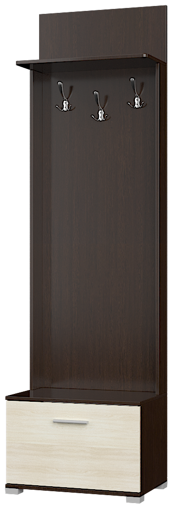 

Вешалка Эверест Бриз 60х38х210 см Комби Венге темный Дуб молочный