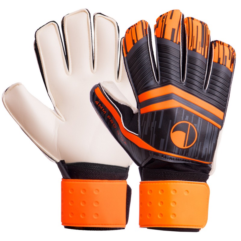 

Перчатки вратарские с защитой пальцев Goalkeeper Gloves Champ FB-900-3 (размер 10, черный-оранжевый)