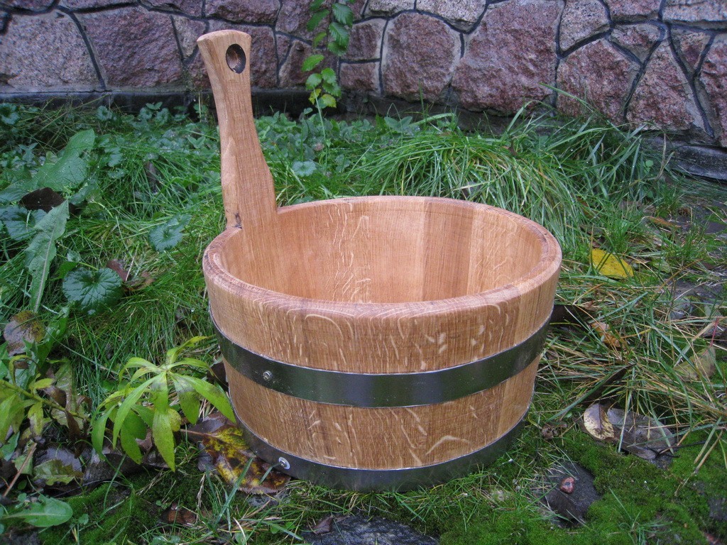 

Шайка для бани и сауны дубовая 8 л BarrelMaster