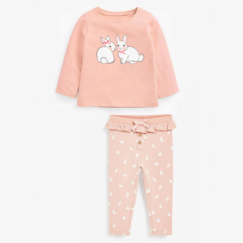 

Костюм для девочки 2 в 1 с изображением кролика персиковый Rabbits Berni Kids (100) Персиковый (59608)
