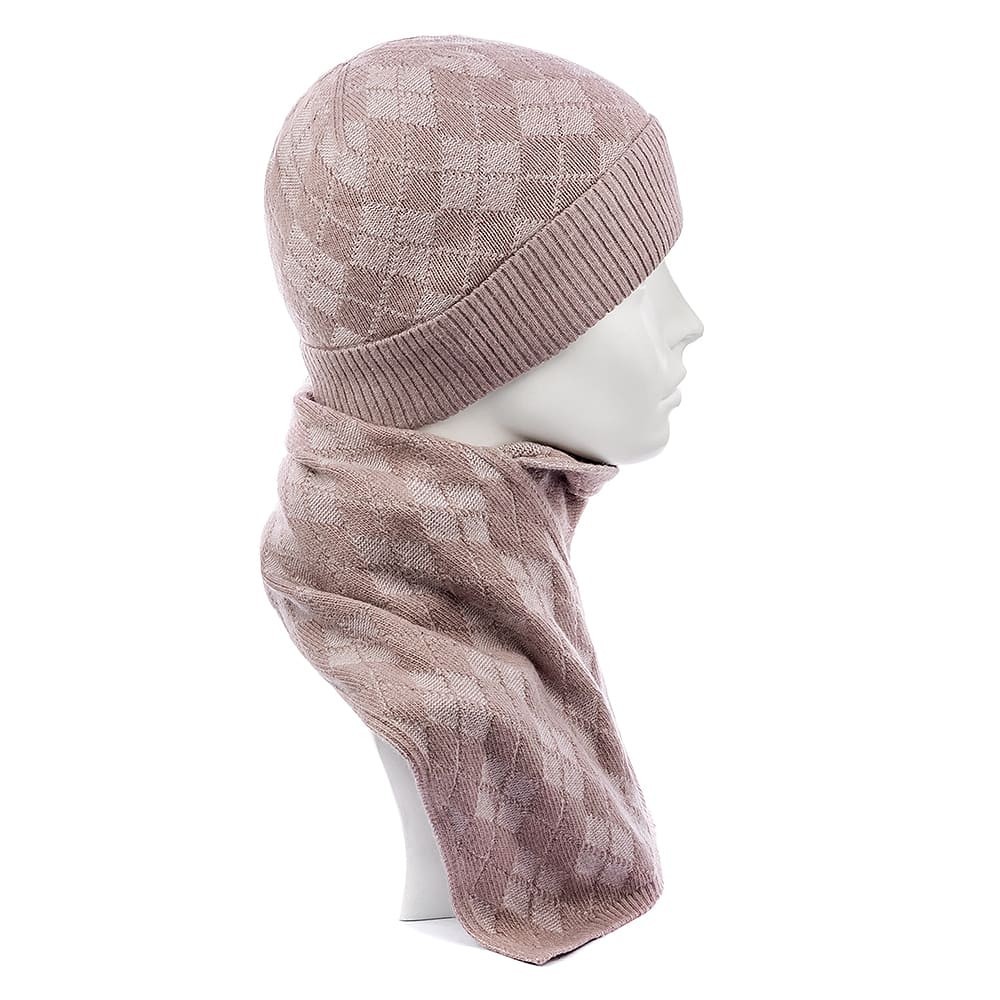 

Комплект женский (шапка+шарф) Atrics WK-522  Капучино, Комплект женский (шапка+шарф) Atrics WK-522 One Size Капучино