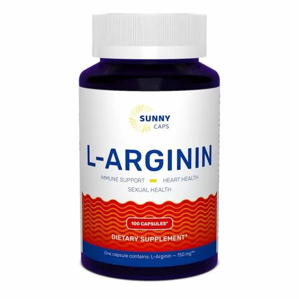 

L-Аргинин L-Arginine Sunny Caps 750 мг 100 капсул (SUN001)