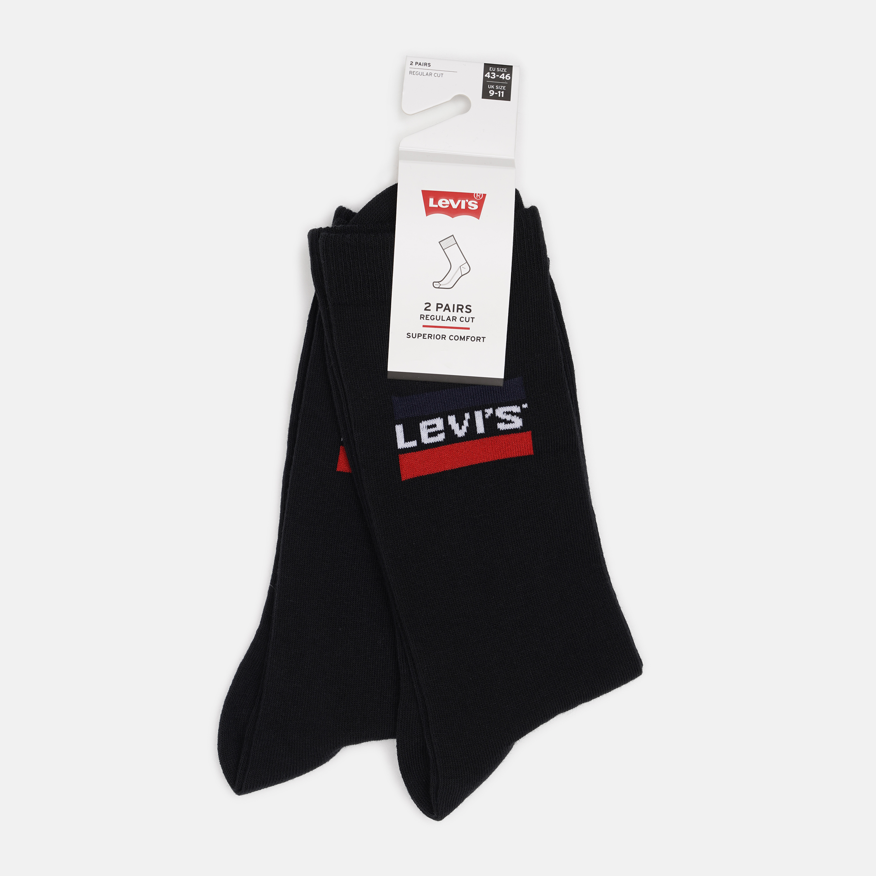 

Набор носков Levi's 903013001-200 - 2 пары Черный, Набор носков Levi's 903013001-200 39-42 2 пары Черный