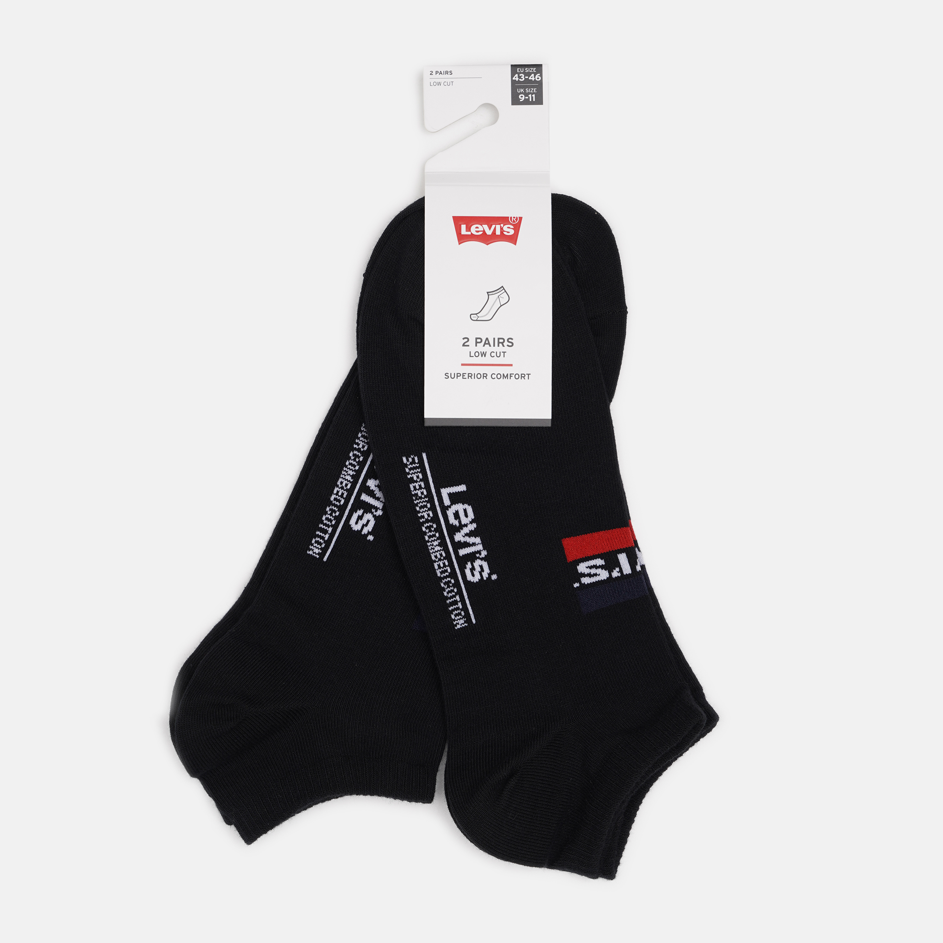

Набор носков Levi's 903015001-200 - 2 пары Black, Набор носков Levi's 903015001-200 35-38 2 пары Black