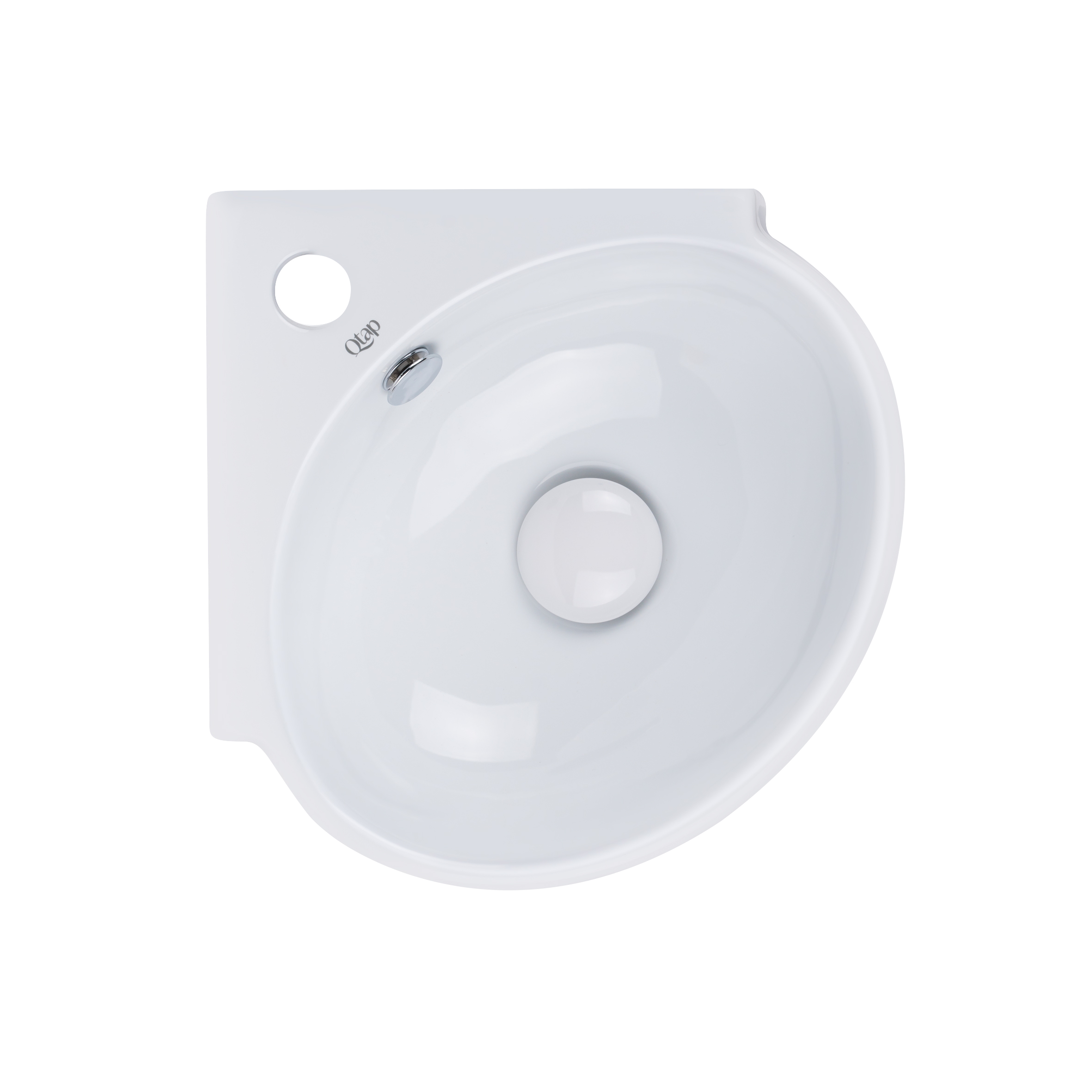 

Раковина Qtap Leo 390x365x130 White с донным клапаном QT11115010W