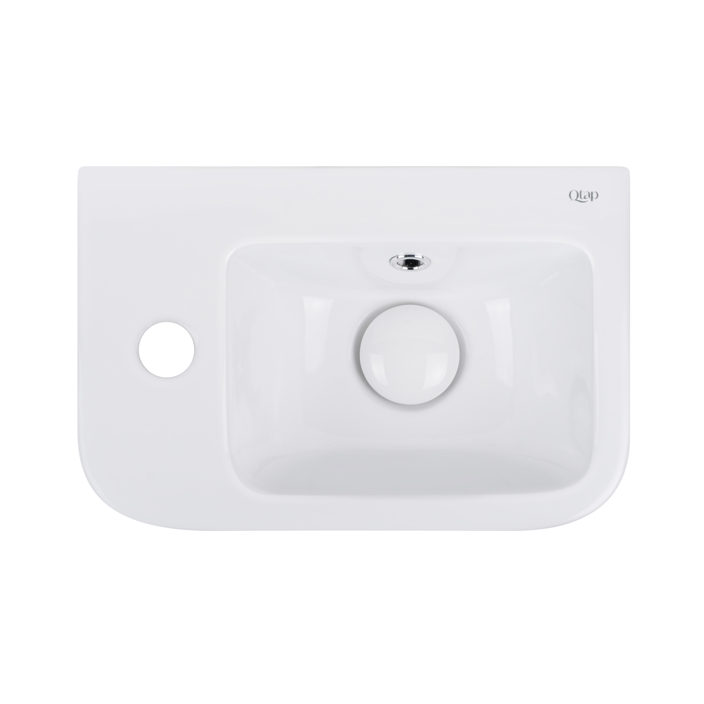 

Раковина Qtap Tern 375х245х135 White с донным клапаном QT171110100RW